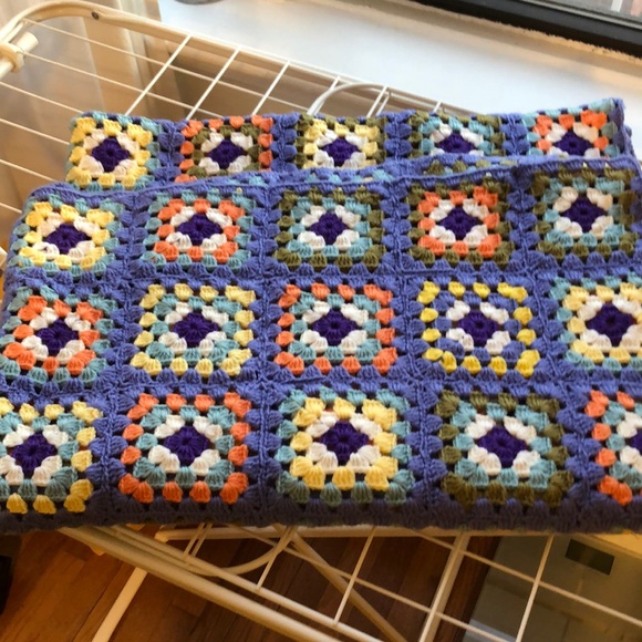 Patchwork Crochet Throw / Blanket Handmade - Picture 5 of 6
